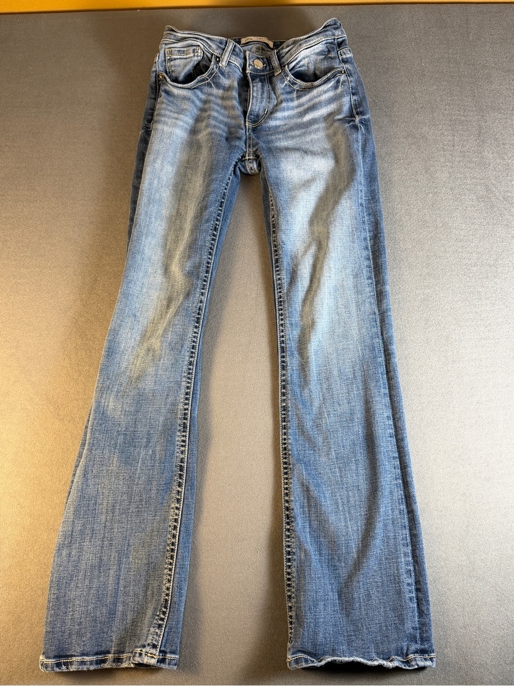 BKE Women's Light Blue Flare Jeans